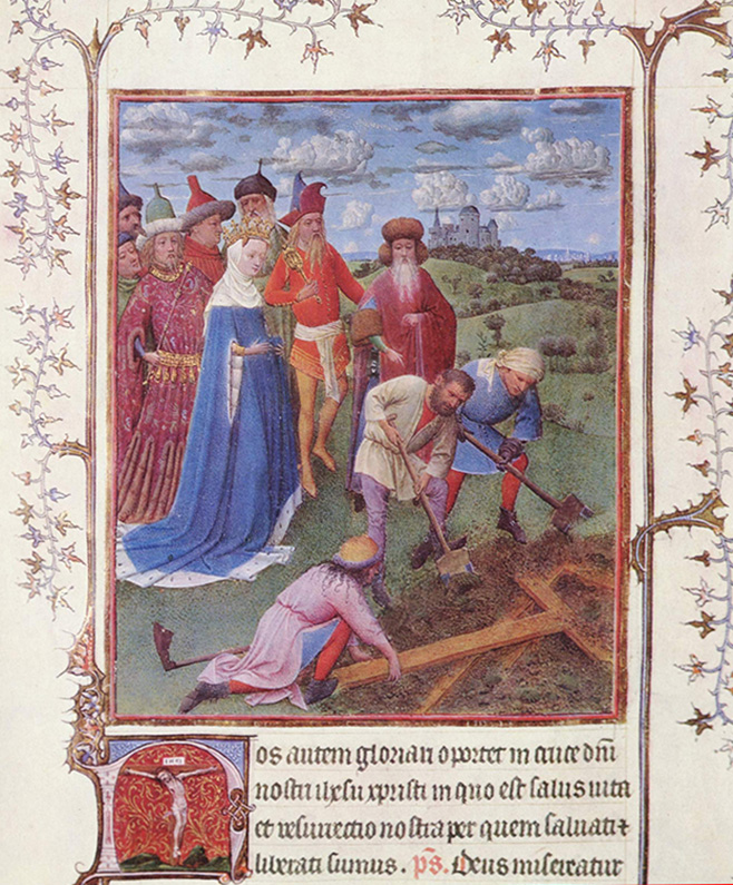 Dipinto sul ritrovamento della Vera Croce, di Jan van Eyck, pittore fiammingo, (Maaseik, 1390 circa – Bruges, 9 luglio 1441).